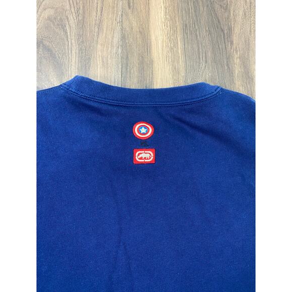 RARE Ecko x Marvel Captain America heavyweight graphic pullover sweatshirt XL - Picture 5 of 6
